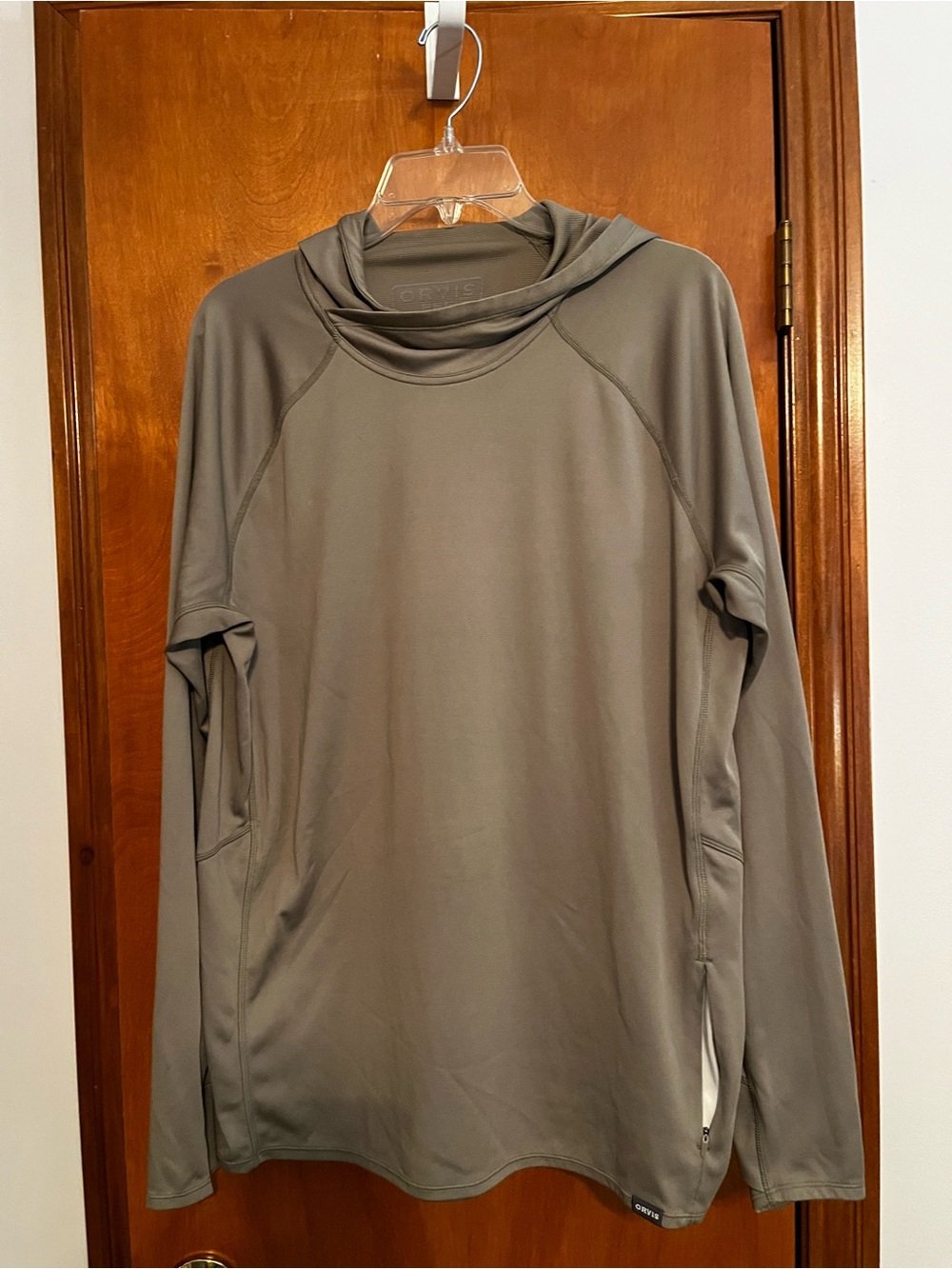 Orvis Men's Hooded Long-Sleeve Pullover - Olive Gray